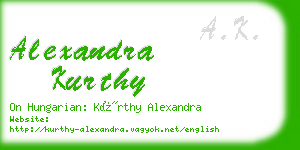 alexandra kurthy business card